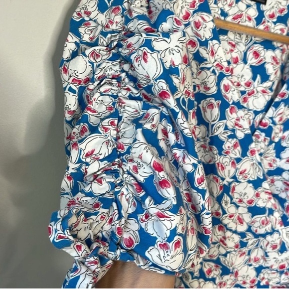 Zara Poplin Wrap Dress Floral Print Blogger Favorite - Picture 9 of 13